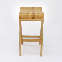 Tabouret de bar confortable au design minimaliste moderne, chaise haute en bois massif pour la maison ou les bars et restaurants