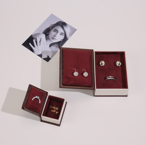 Luxury Magnetic Square Pattern Rectangle Book Jewelry <b>Box</b> with Velvet Lining Gift Packaging Case for <b>Rings</b> Earrings Necklaces - Product Image 2