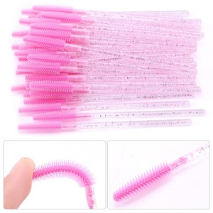 Brosse à mascara en silicone souple avec tige en cristal, brosse à cils, brosse à sourcils, applicateur professionnel pour extensions de cils, baguette à mascara en silicone pour salon - Product Image 5