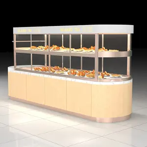 עץ תצוגת גונדולה ריהוט עבור לחם חנות, עוגת חנות תצוגת דלפק סטנד עם מבנה מתכת קישוט