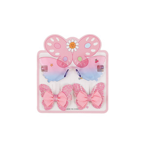 New Kids Butterfly Sunglasses Hair <b>Clip</b> Set Korean Glitter <b>Bow</b> Hair Barrettes Cute Girls Party Eyewear Hair Accessories Kit - Product Image 6