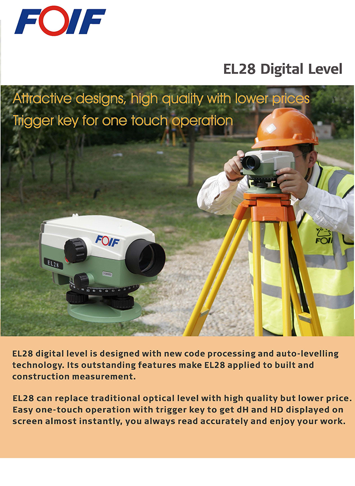 FOIF High-quality EL28 Auto-levelling Digital Auto Level With Trigger Key for On