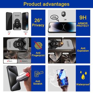 Modèles explosifs 2026 APEI ARMOR Protection d'écran en verre trempé Gorilla <span class=keywords><strong>incassable</strong></span>, imperméable, pour <span class=keywords><strong>iPhone</strong></span> 15 16 17 Pro Max - Product Image 2