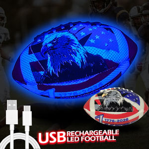 Pallone da Football Americano in Rete Cucito a Macchina, Misura 3, con Luce LED Ricaricabile Tipo-C, Resistente all'Acqua e Leggero - Product Image 4