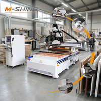 Machine de découpe CNC multifonctionnelle 1328 avec lames de scie, routeur CNC ATC pour le travail du bois, machine de nesting CNC avec changeur d'outils automatique pour la fabrication de meubles