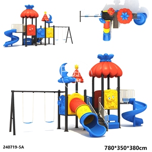 Parc de divertissement communautaire enfants jouant équipement <span class=keywords><strong>balançoire</strong></span> et <span class=keywords><strong>toboggan</strong></span> ensembles aire de jeux extérieure pour enfants pour enfants - Product Image 4