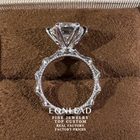 2/3/5 Karat Cushion Lab-Diamantring aus 10K 14K 18K Gold PT950 Weißgold Gelbgold Roségold mit Tigerkrallen-Milgrain-Vintage-Design, individuell anpassbar für Verlobungen