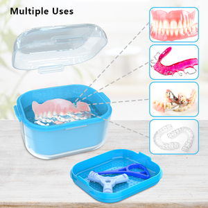 Estuche <span class=keywords><strong>de</strong></span> Limpieza para Dentaduras Postizas <span class=keywords><strong>de</strong></span> Doble Capa con Cesta <span class=keywords><strong>de</strong></span> Drenaje para Prótesis Dentales, Retenedores <span class=keywords><strong>Invisalign</strong></span> y Almacenamiento <span class=keywords><strong>de</strong></span> Aparatos Orales - Product Image 4