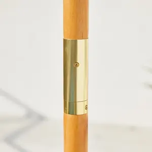 Paraguas de madera personalizado de 1,6 m y 2m con sombrilla de playa Push Open <span class=keywords><strong>Pin</strong></span> Stop <span class=keywords><strong>Parasol</strong></span> de tela de poliéster de madera para Lucky Lager - Product Image 2
