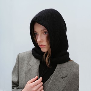 Pasamontañas peludo Calentador de <span class=keywords><strong>cuello</strong></span> Máscara de punto de moda para <span class=keywords><strong>mujer</strong></span> con bufanda integrada Sombrero térmico de invierno para clima frío - Product Image 3