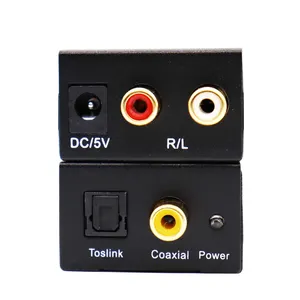 Digitaler optischer Koax-Analog-Cinch-Audio konverter adapter mit Glasfaser kabel