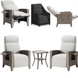 Sillón Reclinable de Ratán para Exteriores YOIZO, Silla de Jardín y Tumbona con Respaldo para <span class=keywords><strong>Terraza</strong></span>, Patio y Balcón (China) - Product Image 1