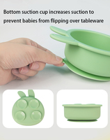 Vaisselle en silicone de haute qualité pour bébé, ensemble de bols et assiettes pour l'alimentation des enfants