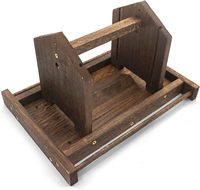 Mangeoire à oiseaux en bois de bambou grande capacité BH pour l'alimentation des oiseaux sauvages du jardin (finches, rouges, moineaux)