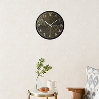 Jam Dinding Bulat Minimalis Modern Gaya Eropa, Lukisan Dekoratif, Seni Dinding Rumah, Lukisan Porselen Kristal, Keahlian Seni Lukis