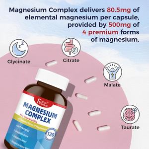 Suplemento de Magnesio Complejo de Fábrica GMP para Dormir y Apoyar la Salud del Corazón, 120 Cápsulas Veganas de Magnesio de Alta Absorción - Product Image 6