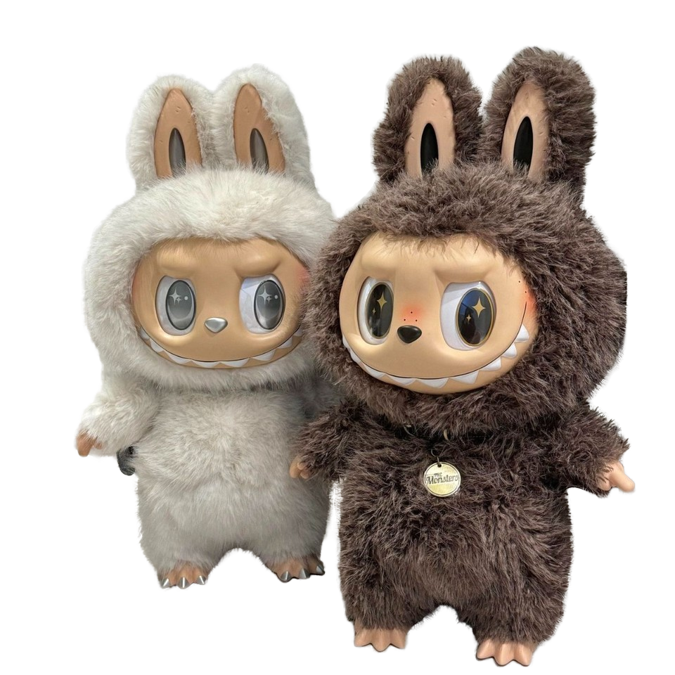 labubu 約58cm 58CM Labubu Plush Doll Set with Box & Cards for Kids
