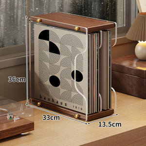 Étagère de rangement pour disques vinyles en acrylique de grande taille, étagère de rangement pour <span class=keywords><strong>CD</strong></span>, armoire de rangement pour disques compartimentée de bureau - Product Image 6