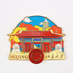 Aimants commémoratifs de ville personnalisés en alliage de zinc de haute qualité, logo 3D personnalisé, réutilisables, souvenirs d'anniversaire élégants - Product Image 1