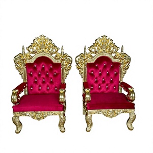Vente directe usine – Chaises de mariage en verre de style européen pour rois et reines avec accoudoirs rotatifs pour hôtels et clubs - Product Image 1