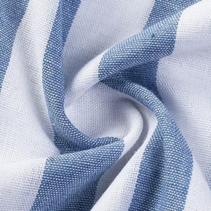Camisas de Vestir Casuales y Elegantes para Hombre, de Manga Corta, con Estampado de Rayas, de Algodón, para Vacaciones, con Logotipo Personalizado ODM, Transpirables, con Cuello Alto - Product Image 4