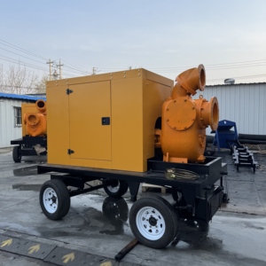 ปั๊มน้ำแบบดูดน้ำเองได้ 60KW 100KW 120kW เครื่องกำเนิดไฟฟ้าพร้อมเครื่องยนต์ ใช้งานง่าย พกพาสะดวก AJS-60GF ประสิทธิภาพการดูดน้ำเองได้ดีเยี่ยม ไม่ต้องใช้ปั๊มเสริม - Product Image 2