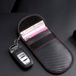 Bolsa Faraday de Fibra de Carbono para Llaves, Protector de Jaula Faraday, <span class=keywords><strong>Bloqueador</strong></span> de Señal RFID para Automóvil, Funda Anti-Robo, Anti-Hacking - Product Image 3