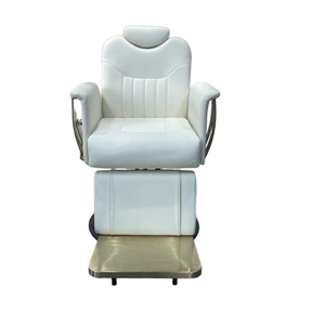 Nuova Poltrona da Barbiere di Lusso con Base Rotonda Dorata, Sedia Reclinabile Idraulica Moderna per Parrucchiere - Product Image 3