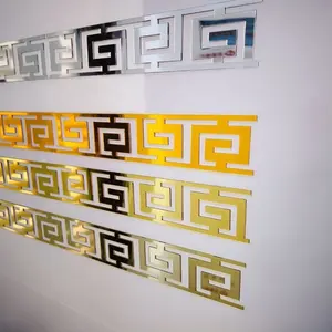 DIY Miroir Autocollants Art Miroir Sticker Mural Acrylique Miroir En Plastique pour La Maison Salon Décor