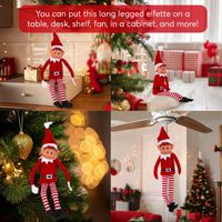 Figurine de Noël personnalisable avec logo, Poupée Elfe en Peluche Souple, Décoration de Table pour Fêtes, Jouet Moelleux