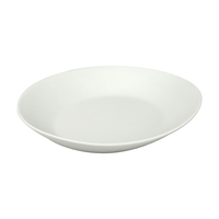 Assiettes à pâtes en céramique blanche en mélamine cassable ronde créative en gros