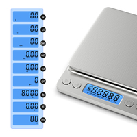 Balance de cuisine intelligente avec calculateur nutritionnel, numérique, 3 kg, 0,1 g, acier inoxydable, ABS, balance de pesage alimentaire, écran LCD