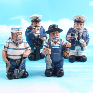 Decorazione creativa da tavolo per la casa con decorazione personalizzata in resina <span class=keywords><strong>Navy</strong></span> capitan Sailor 3D scultura decorazione - Product Image 2