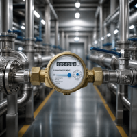 Compteur d'eau monophasé à jet froid et chaud en laiton certifié CE ISO IP68 OEM Chine, 1,5 m/h DN15-25