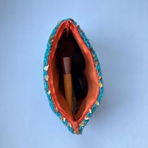 Bolso de Mano Pequeño, Ecológico, Reciclable, Estilo Boho, de Algodón, Personalizado, Hecho a Mano, de Ganchillo, para Cosméticos, para Mujer, para Viaje, para Guardar Maquillaje - Product Image 5