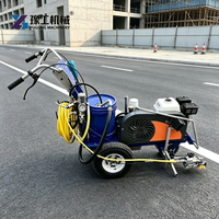 Machine de marquage routier manuelle sans air avec une largeur de traçage de 20 cm pour les travaux de marquage routier importants