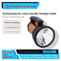 Nouvelle lampe torche puissante à haute luminosité, rechargeable, longue portée, étanche, LED 360 degrés, pour l'extérieur