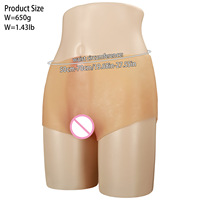 Pantalones de Cuero para Lesbianas, Pantalones de Silicona con Estimulador de Clítoris, Masturbador para Travestismo, Juguete Sexual Unisex, Artículo de Novedad para Adultos