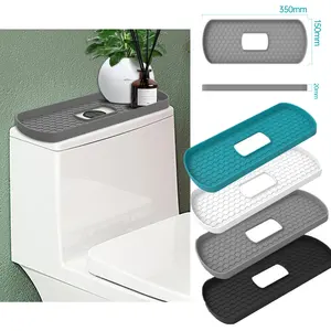 2024 new product toilet lid shelf Silicone bathroom toilet tank tray Over bathtub rack put aromatherapy or tissue boxes