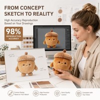 Figurine en peluche esthétique nordique en forme de gland avec capuchon texturé, jouet en peluche minimaliste pour la décoration de bureau des enfants et des adultes
