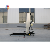 Mini-élévateur à mât compact de 6 m et 181 kg à commande manuelle facile avec plateforme de chargement pour le levage de petits moules