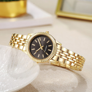 Nouvelle montre de luxe pour homme et femme, montre couple dorée, montre à aiguilles pour affaires, vente en gros. - Product Image 2