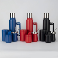 Bouteille isotherme en acier inoxydable 304 grande capacité avec poignée, ensemble carafe et boîte à thé, vente en gros