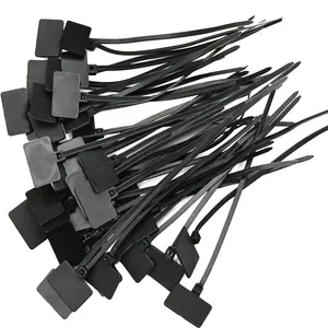 Low Price 2.5*100 Mm Nylon Marker Cable Ties Plastic Zip Tie Marker Tags Label Sticker Cable Ties