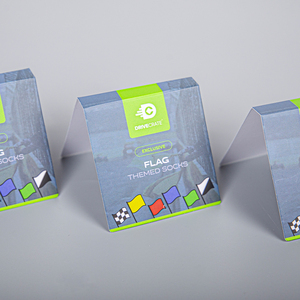 Có thể tái chế biểu tượng tùy chỉnh gấp bao bì sock thẻ treo tiêu đề - Product Image 4