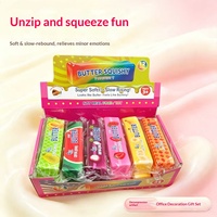 Bestseller transfrontalier : Bâtons de beurre arc-en-ciel ultra-doux et super-hydratés ; Jouets Squishies en PU à rebond lent, jouets réalistes sur le thème de la nourriture