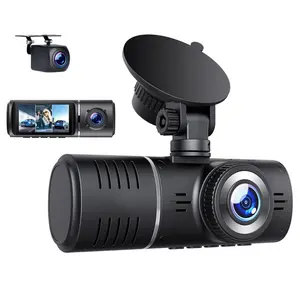 Firstcam 3 kanal Dash kamera ön İç arka üç yönlü araç içi kamera ile GPS WiFi gece görüş 1080p akıllı araba pano