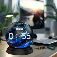 Haut-parleur vidéo photo Bluetooth 3D avec lentille en verre ABS, écran HD 480*480, type C, personnalisable, lecteur audio de bureau en gros
