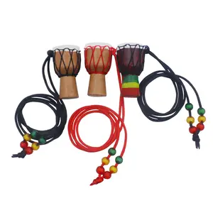 African Drum Mini African Drum Souvenir African Tambourine Jewellery Key Pendant Necklace Pendant