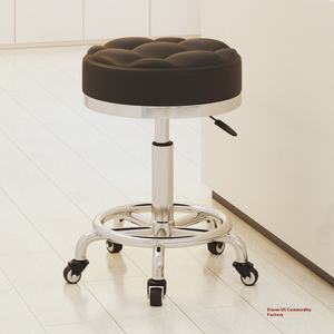 Sillón de Peluquería Profesional con Ruedas Giratorias, Taburete de Maquillaje para el Hogar, Elevador de Metal, Respaldo para Barbería - Product Image 2